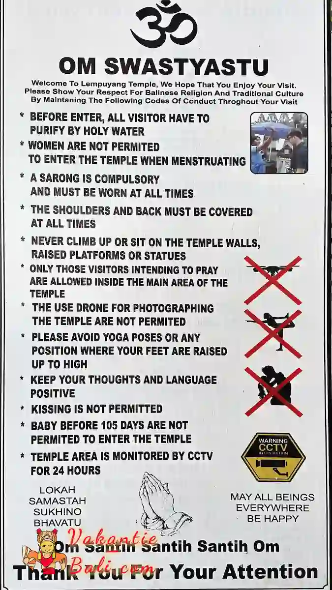 bord met gedragcodes