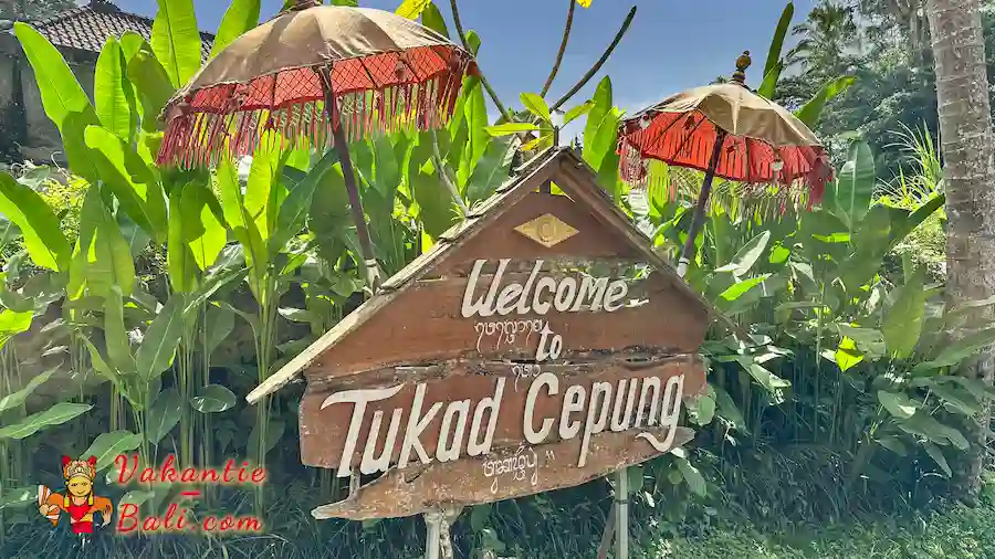 Welkom bord waterval