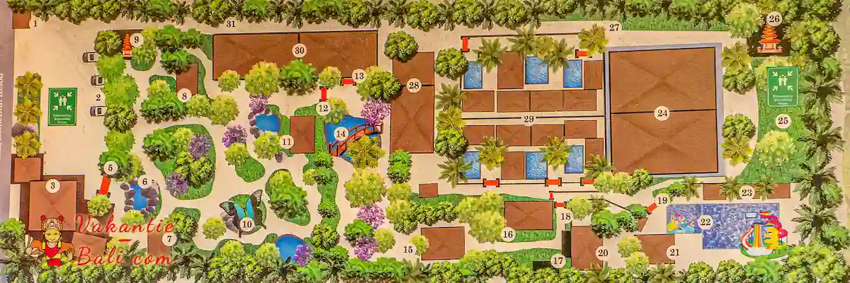Plattegrond Kemenuh Butterfly Park.