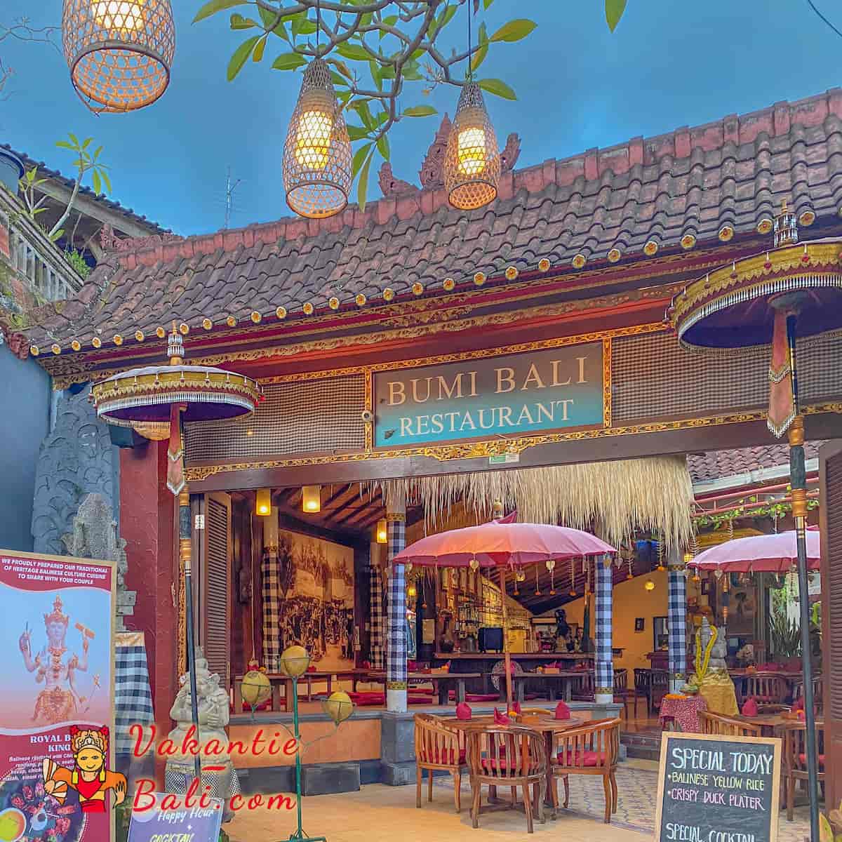 In het gezellige Bumi Bali restaurant kan je heerlijke eten!